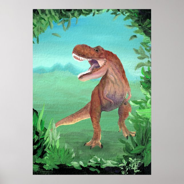 Poster Tyrannosaurus Rex Dinosaur (Devant)