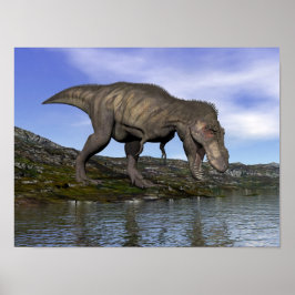 Poster Tyrannosaurus rex dinosaure - rendu 3D