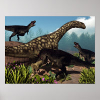 Tyrannotitan attaquant un argentinosaurus dinosaur
