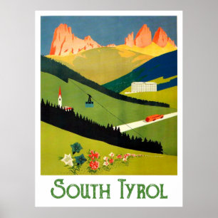 Poster Tyrol du Sud, Autriche