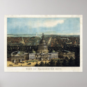 Poster U.S. Capitol, 1871 (Sachse) BigMapBlog.com