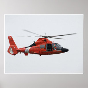 Poster U.S. Dauphin de la garde côtière HH-65C