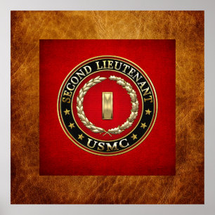 Poster U.S. Marines: second lieutenant (USMC 2ndLt) [3D]