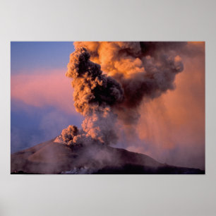 Poster UE, Italie, Sicile, évent du sommet du Mt. Etna