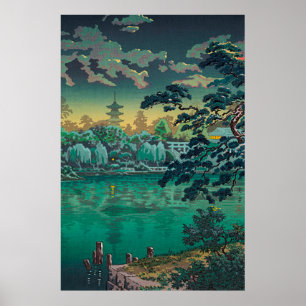 Poster Ueno Shinobazu Pond par Tsuchiya Koitsu