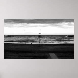 Poster UFO au-dessus de Barcelone (La Barceloneta)