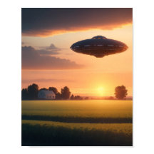 Poster UFO SCI FI Wall Art Poster Alien