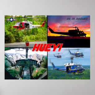 POSTER UH-1N IROQUOIS "HUEY"