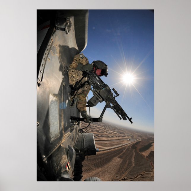 Poster UH-60 Black Hawk Helicopter Gunner (Devant)
