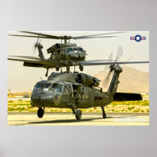 POSTER UH-60M NOIR HAWK