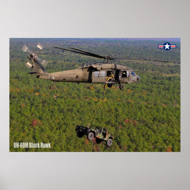 POSTER UH-60M NOIR HAWK (Devant)