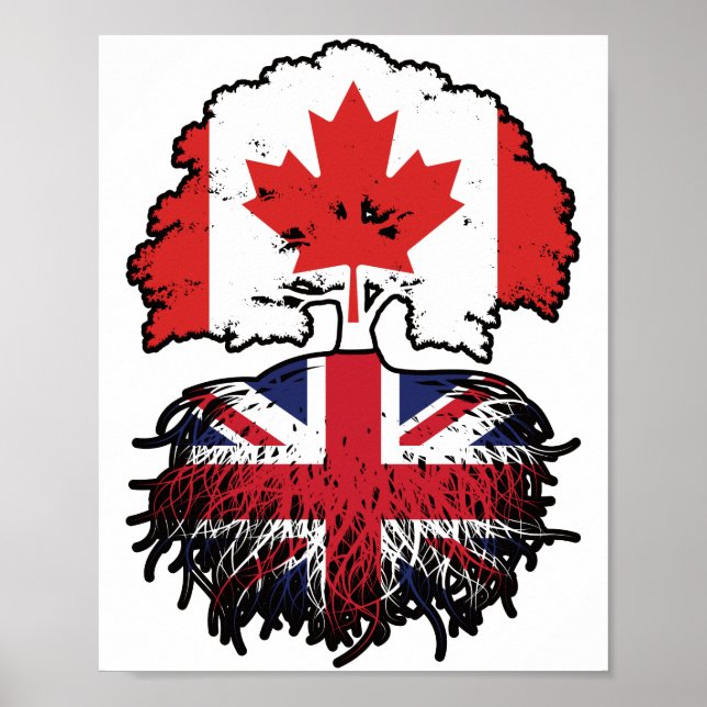 Poster UK British Canadian Canada Tree Roots (Devant)