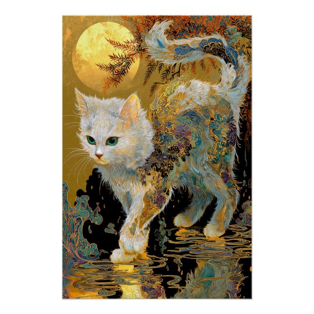 Poster Ukiyo-e Cat | L'art des blocs de bois japonais (Devant)
