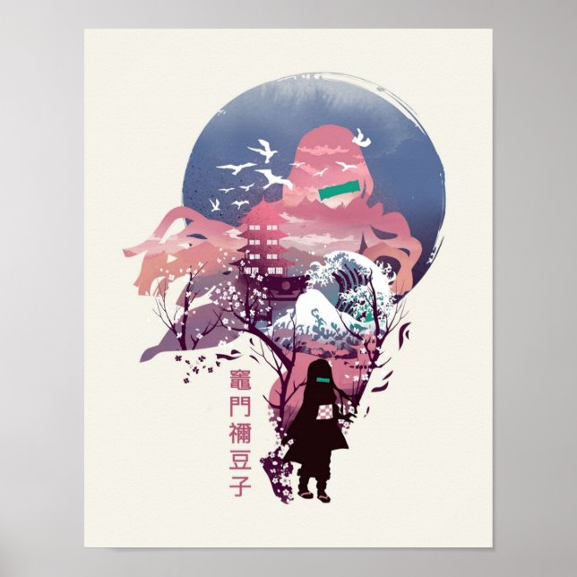 Poster Ukiyo e Nezuko (Devant)