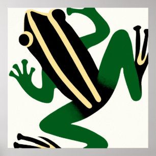 Poster Ukiyo-E Style japonais Art Grenouille asiatique