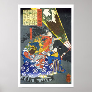 Poster ukiyoe - 和漢百物語 n° 09 - 小田春永 -