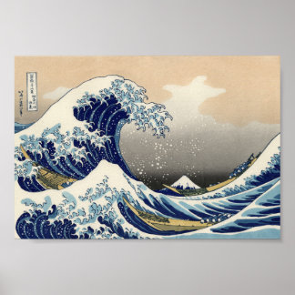 Poster Ukiyoe 富嶽三十六景神奈川沖浪裏
