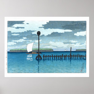 Poster ukiyoe - hasui - C09 - Off Shinagawa -