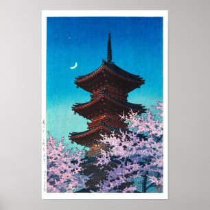 Poster ukiyoe - hasui - m08 - Soir de printemps -