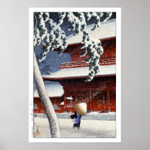 ukiyoe hasui n04 Temple Zōjō-ji à Shiba