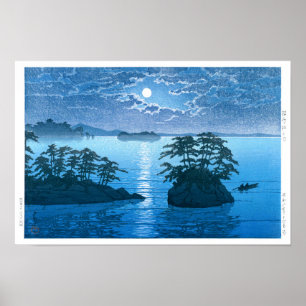 Poster ukiyoe - hasui - No.23 Futago Island, Matsushima -