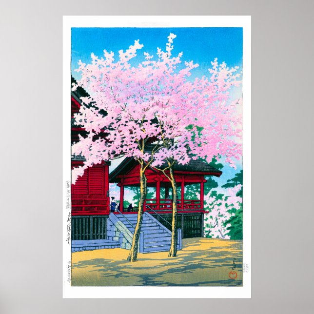 Poster ukiyoe - hasui - No.44 Kiyomizu Hall, Ueno - (Devant)