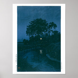 Poster ukiyoe - hasui - No.45 Minuma River at Omiya -