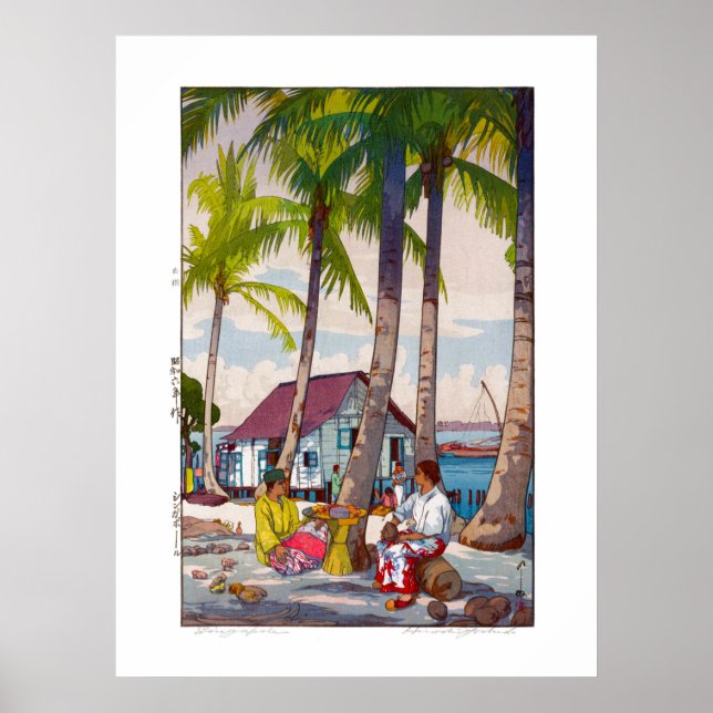 Poster ukiyoe - Yoshida - 06 - Singapour - (Devant)