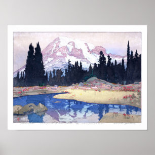 Poster ukiyoe - Yoshida - 07 - Mont Rainier -