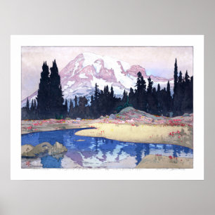 Poster ukiyoe - Yoshida - 07 - Mont Rainier -