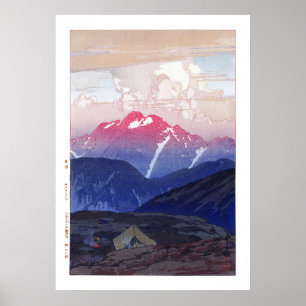 Poster ukiyoe - Yoshida - 10 - Matin sur le mont Tsurugi 