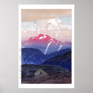Poster ukiyoe - Yoshida - 10 - Matin sur le mont Tsurugi