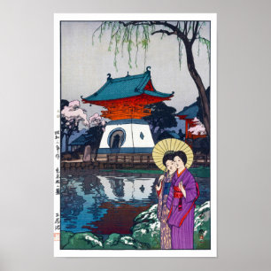 Poster ukiyoe - Yoshida - 13 - Étang Shinobazu -