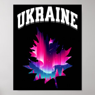 Poster Ukraine Aurore Boréale Vacances S