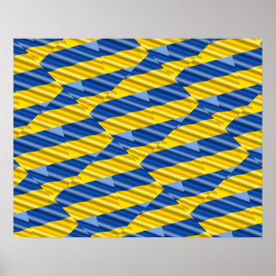 Poster Ukraine bleue et jaune Inspiration de la paix anti