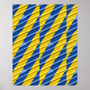 Poster Ukraine bleue et jaune Inspiration de la paix anti