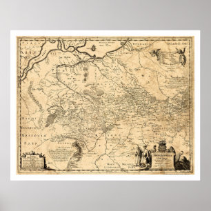 Poster Ukraine Carte précoce 1648