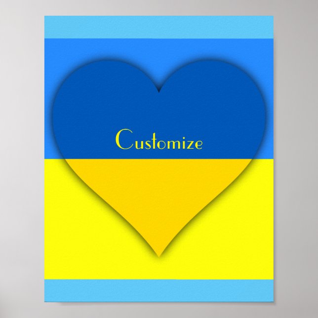 Poster Ukraine Drapeau bleu jaune Thunder_Cove (Devant)