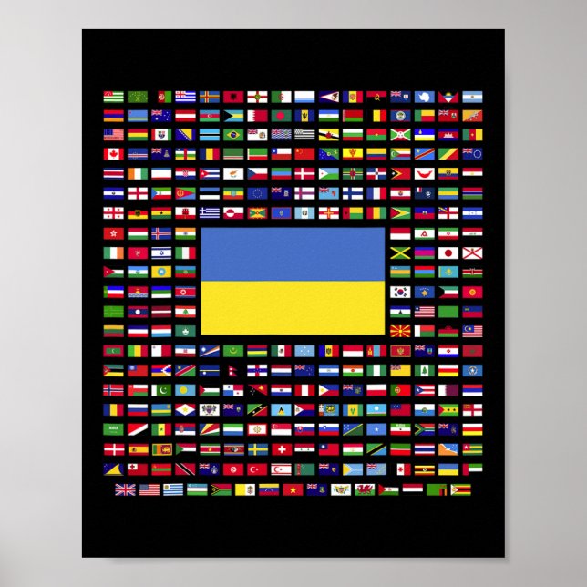 Poster Ukraine Explorer les Drapeaux du Monde  (Devant)