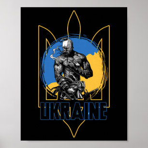 Poster Ukraine Kiev Patrie Cosaque Ukrainien