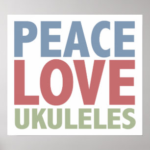 Poster Ukulélés d'amour de paix