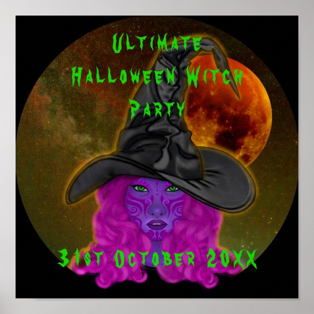 Poster Ultimate Halloween Witch Party 31 oct (Devant)