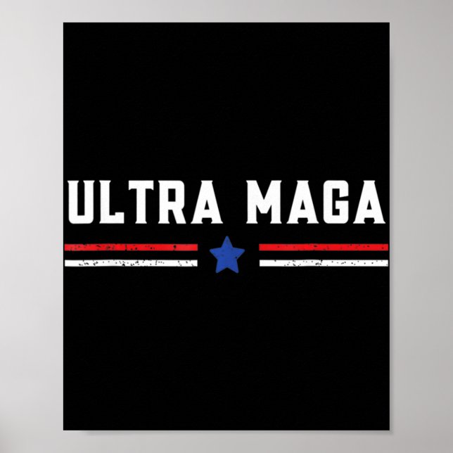 Poster Ultra MAGA Et Fier De Cela Anti-Biden (Devant)