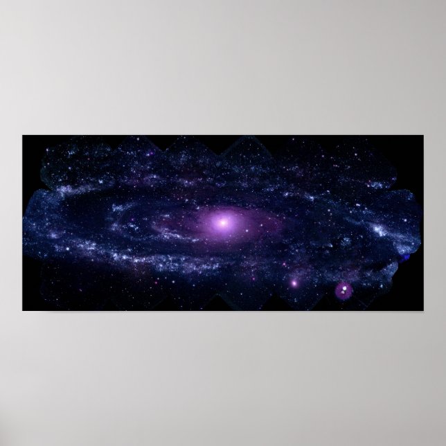 Poster Ulultraviolet violet Andromeda Espace Galaxie (Devant)