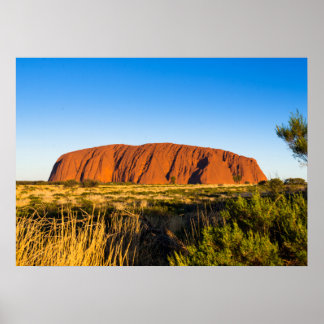 Poster Uluru Ayers Rock dans l'arrière-pays Australie