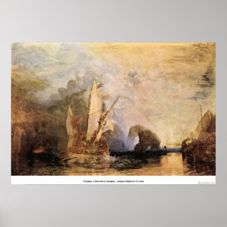 Poster Ulysses dans l'Odyssée d'Homer - Joseph Mallord Tu