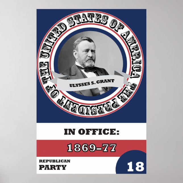 Poster Ulysses S. Grant Histoire présidentielle (Devant)