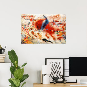 Poster Umberto Boccioni La Ville se lève Futurisme Art