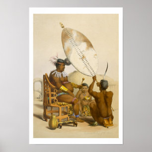 Poster Umpanda the King of the Amazulu, plate 11 from 'th