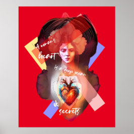 Poster Un accent du coeur féminin